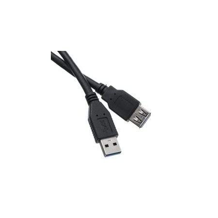 Cable Wholesale USB 3.0 Extension Cable, Black, Type A Male / Type A Female, 3 foot 10U3-02103EBK